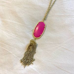 Kendra Scott Rayne Pendant Necklace Pink Gold